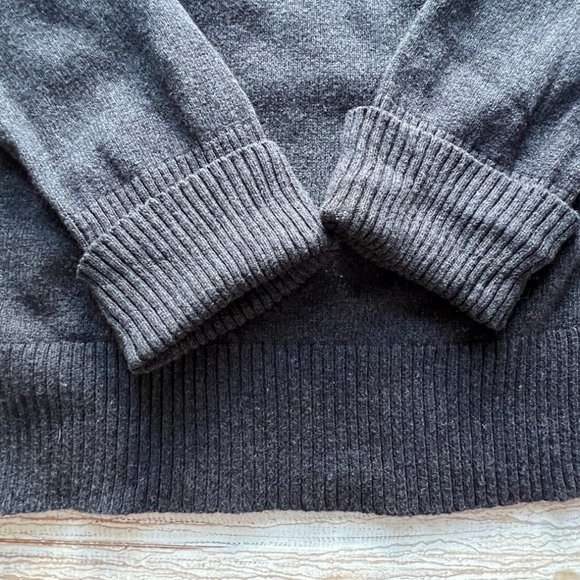 Talbots Classic Gray Cotton and Wool Pullover Sweater, Size Large, EUC! - Picture 7 of 12